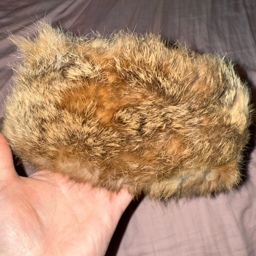 Rabbit fur winter “aviator” hat